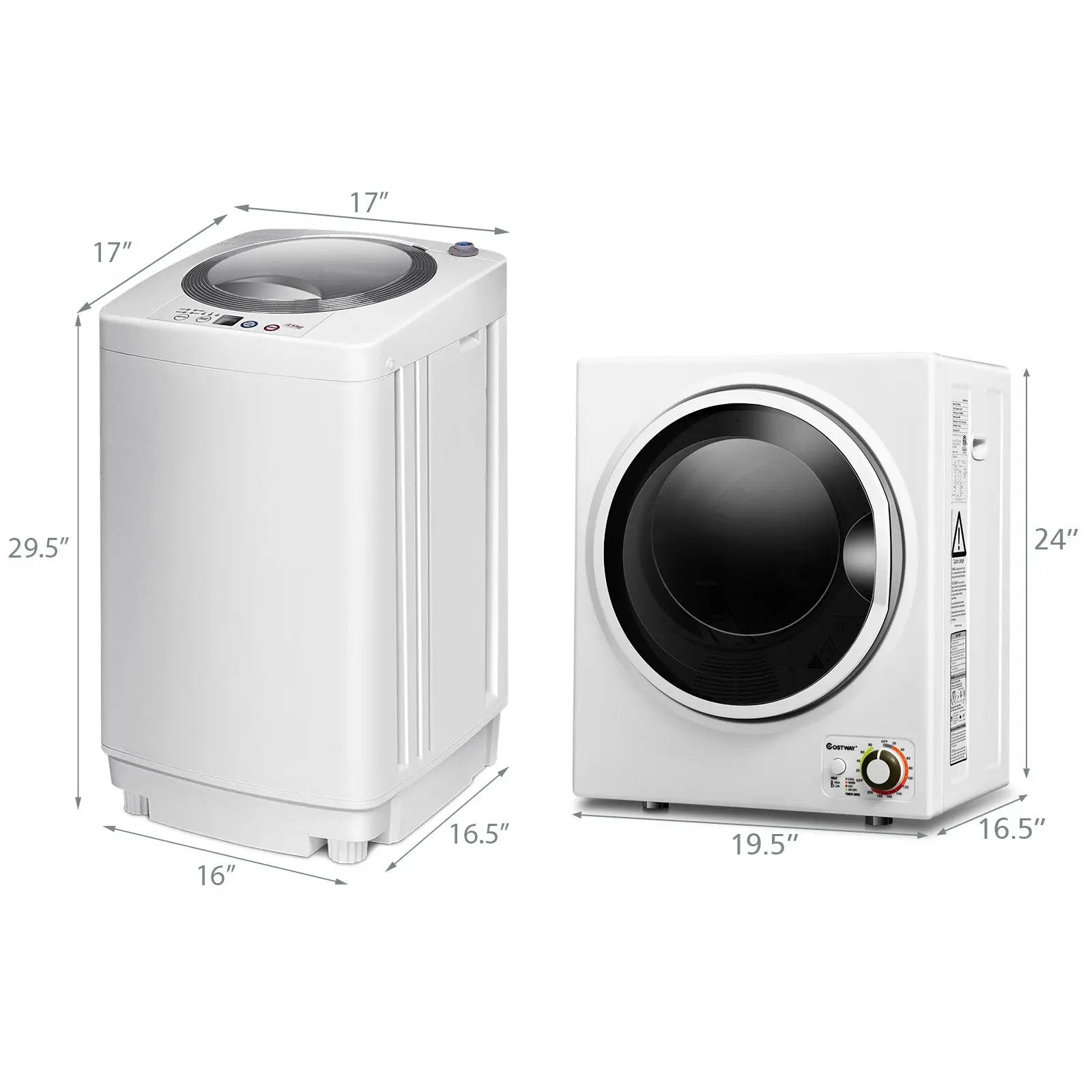 Electric Laundry Dryer and Full-Automatic Washing Machine Combo by DirectDeals