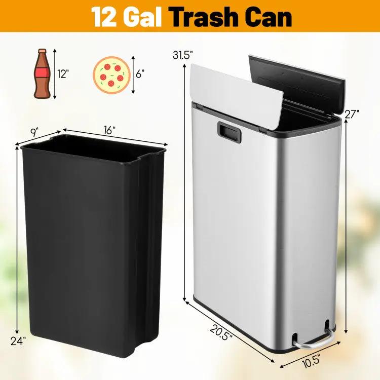 Kitchen Organization with 4-Tier Kitchen Microwave Storage Rack and Trash Can by DirectDeals