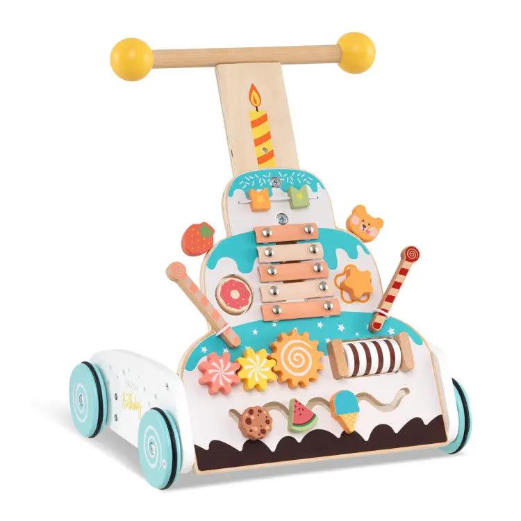 Wooden Baby Walker and Large Infant Playpen Bundle by DirectDeals