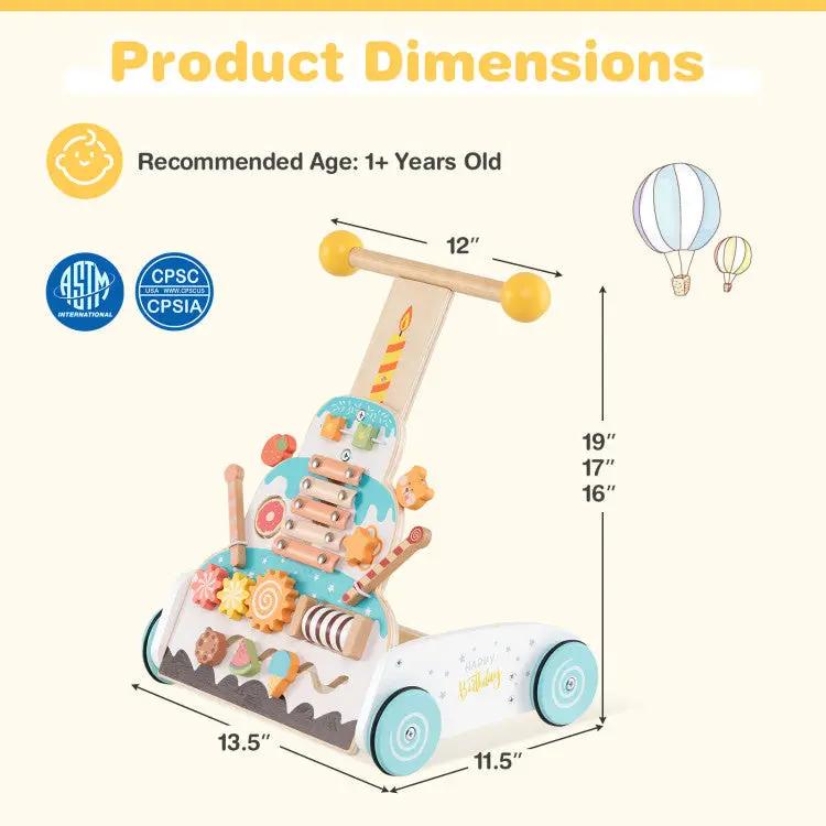 Wooden Baby Walker and Large Infant Playpen Bundle by DirectDeals