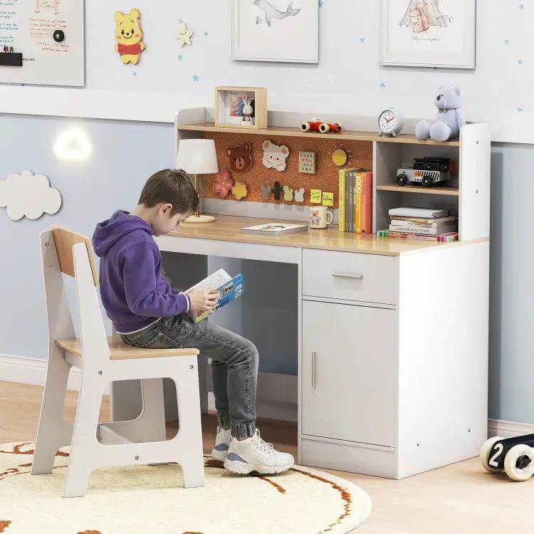 Kids Room Set: Recliner + Natural Study Desk & Chair + 4-ft Christmas Tree + Natural Dress-Up Storage by DirectDeals