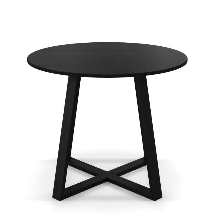 3-Piece Mid-Century Dining Set with 36‚Äù Round Pedestal Table and 2 Sherpa Upholstered Chairs by DirectDeals