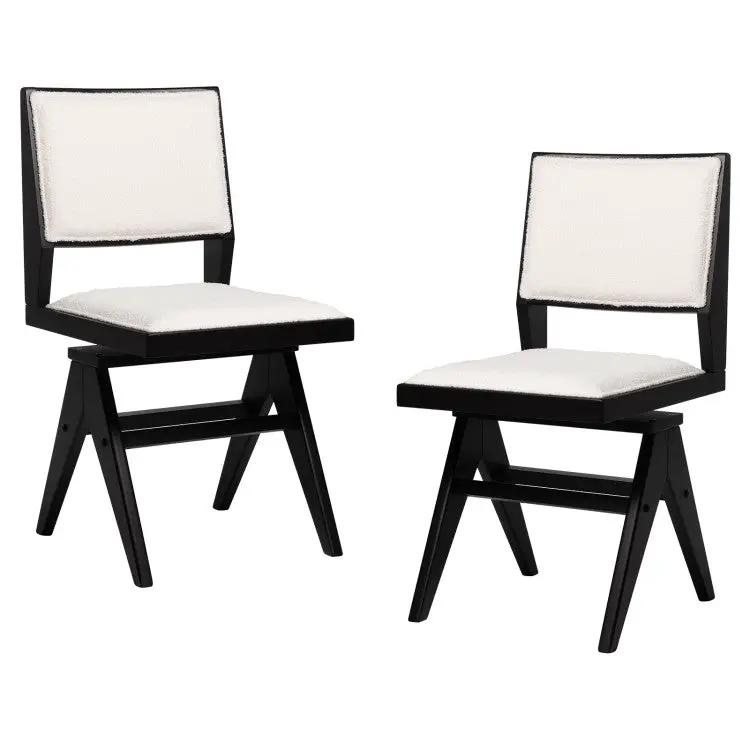 3-Piece Mid-Century Dining Set with 36‚Äù Round Pedestal Table and 2 Swivel Sherpa Upholstered Chairs by DirectDeals