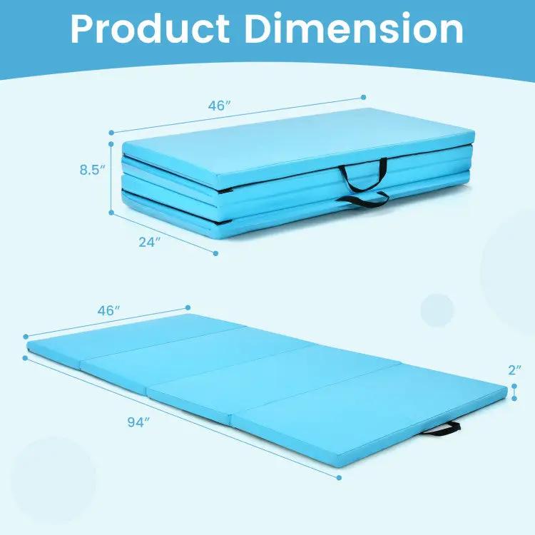 Yoga Set: 4-Panel Gymnastics Mat + Gymnastic Training Parallel Bars by DirectDeals