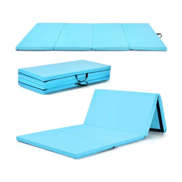 Yoga Set: 4-Panel Gymnastics Mat + Gymnastic Training Parallel Bars by DirectDeals