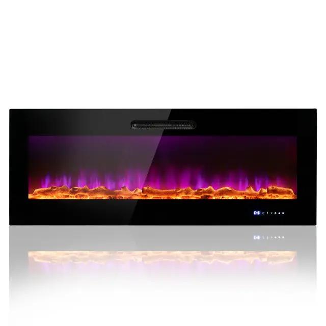 Ultimate Holiday D√©cor Suite: Pre-Lit Snow Flocked Christmas Tree & 50" Recessed Electric Fireplace Set by DirectDeals