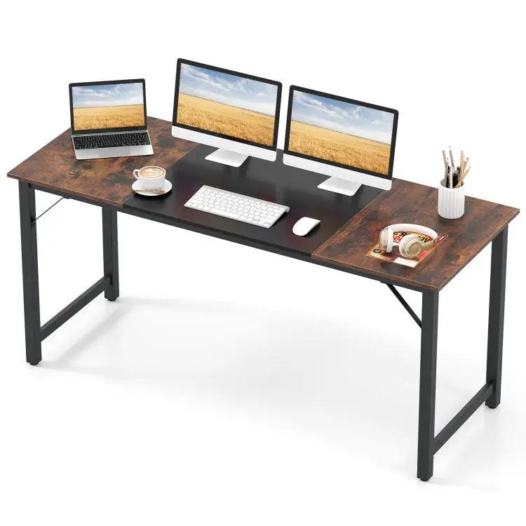 All-in-One Home Office Furniture Bundle - Ergonomic Chair Spacious Desk Multi-Drawer Cart Bookshelf & Accent Chairs by DirectDeals