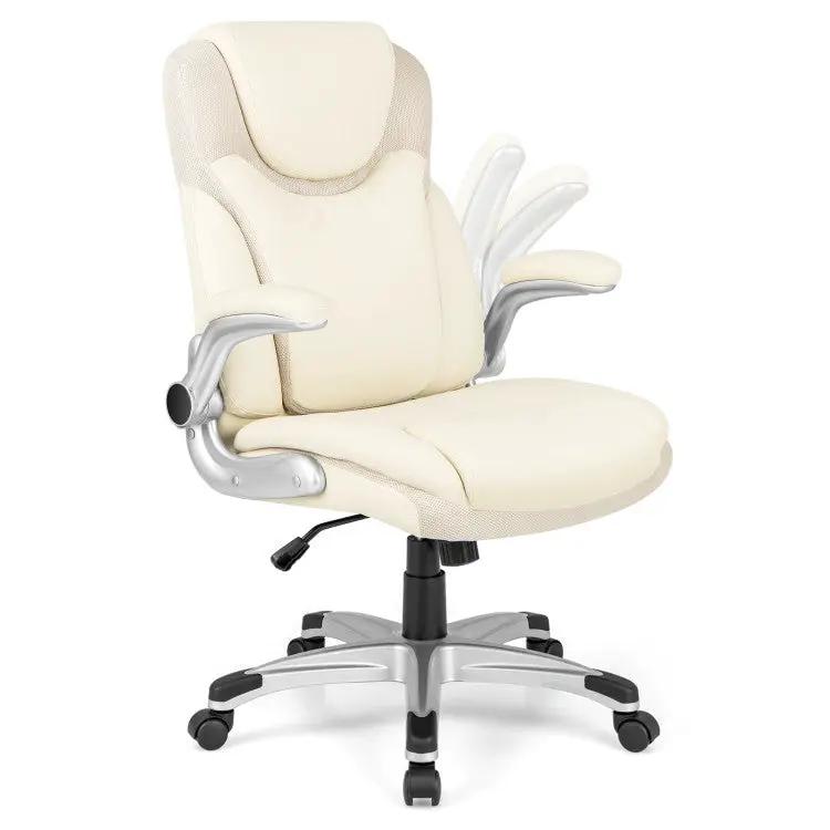 All-in-One Home Office Furniture Bundle - Ergonomic Chair Spacious Desk Multi-Drawer Cart Bookshelf & Accent Chairs by DirectDeals