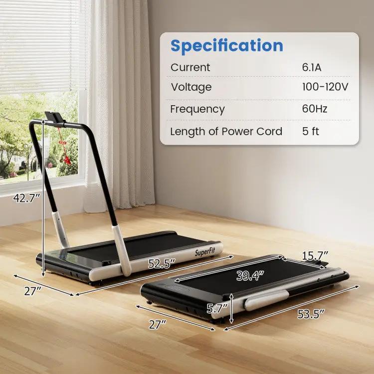 Fitness Room Set: Dumbbell Weight Set+3-in-1 3HP Folding Treadmill by DirectDeals