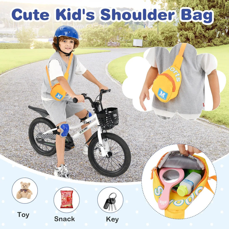 16 Inch Kids Bike Navy with Helmet Protective Set by DirectDeals
