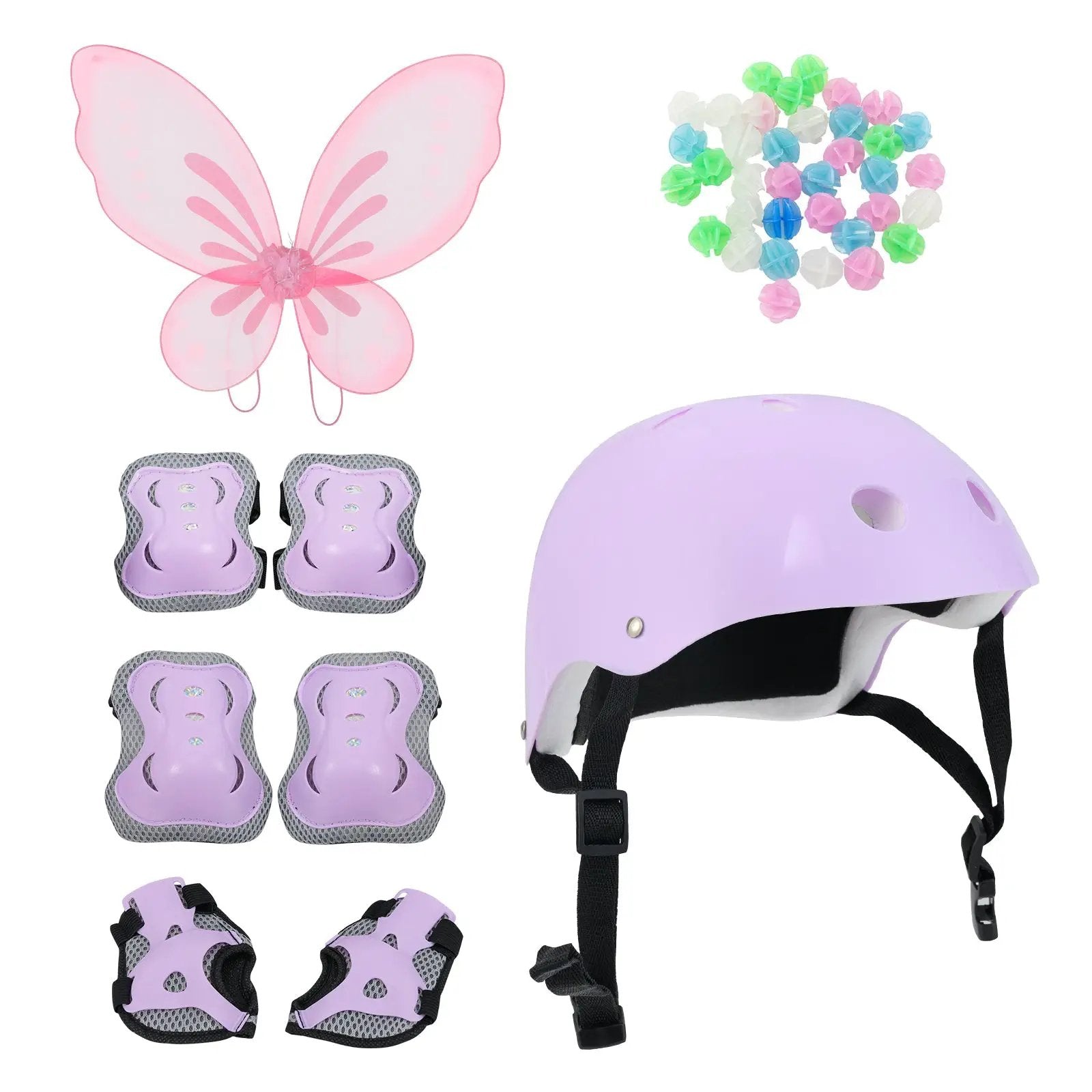 12 Inch Kids Bike with Helmet Protective Set Black & Pink by DirectDeals