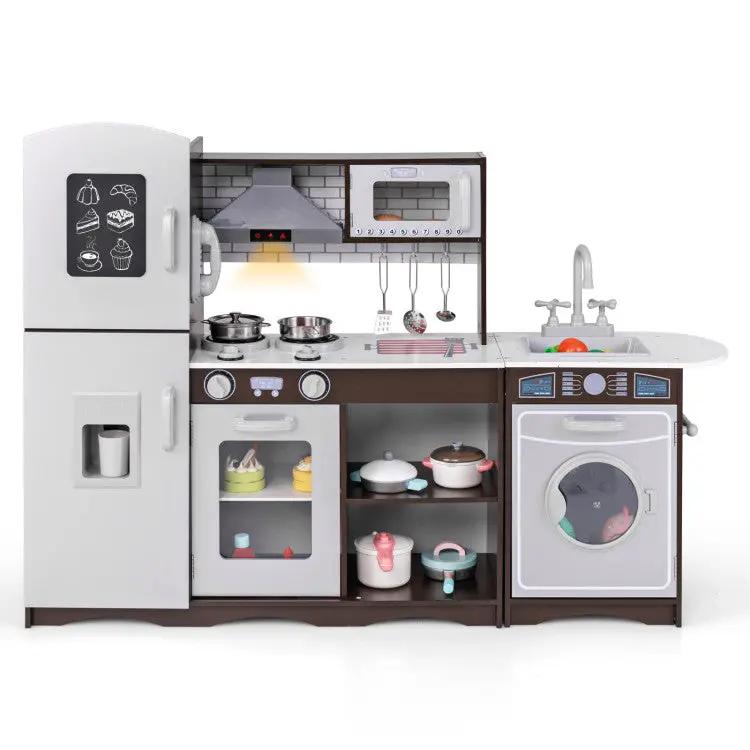 Kids Toy Storage & Pretend Play Kitchen Bundle by DirectDeals