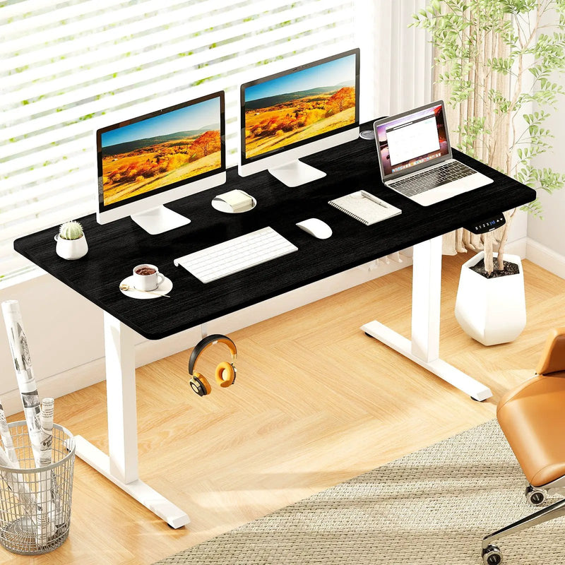 Electric Standing Desk Height Adjustable with 3 Memory Heights Black by DirectDeals