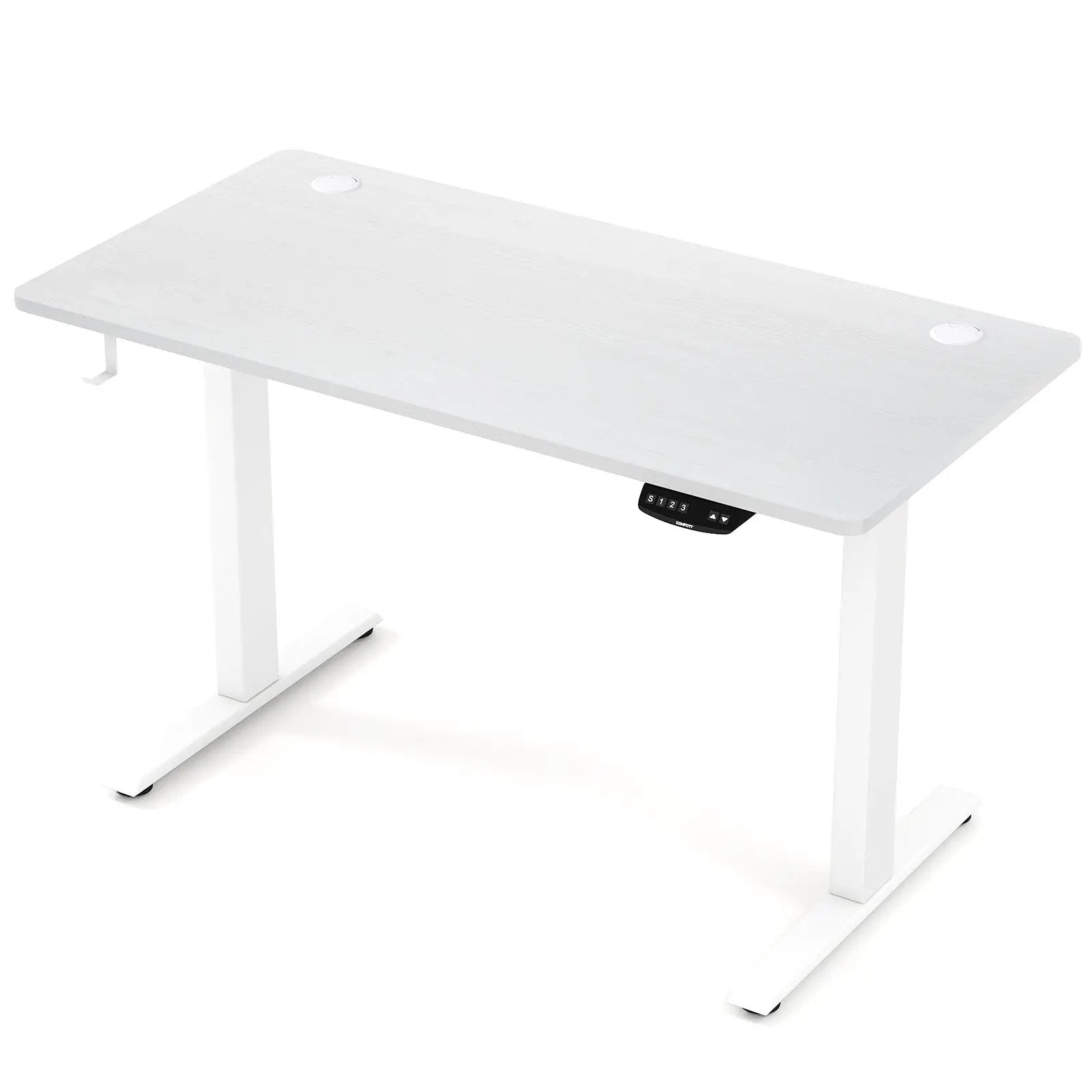 Electric Standing Desk Height Adjustable with 3 Memory Heights White by DirectDeals