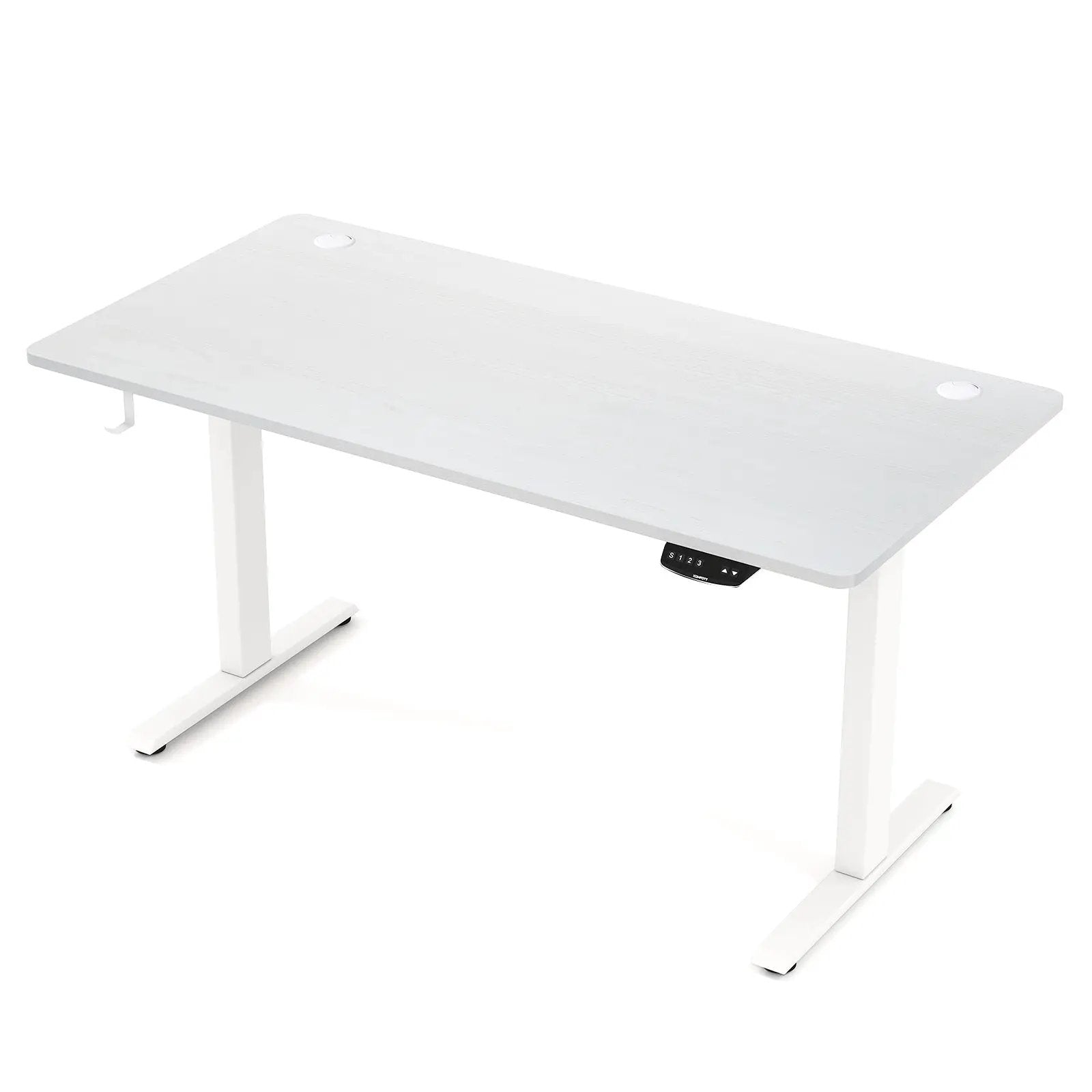 Electric Standing Desk Height Adjustable with 3 Memory Heights White by DirectDeals