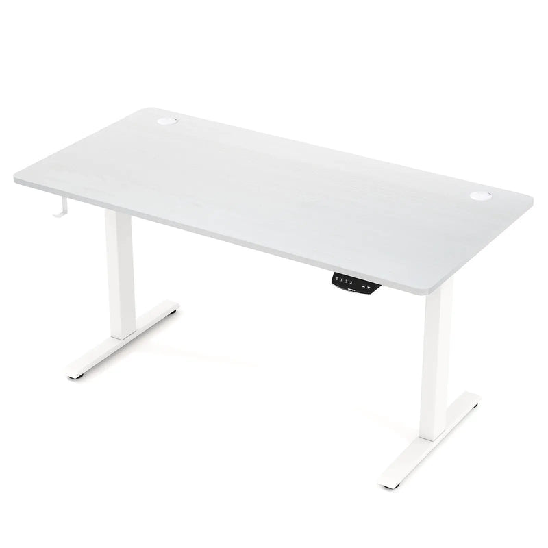 Electric Standing Desk Height Adjustable with 3 Memory Heights White by DirectDeals
