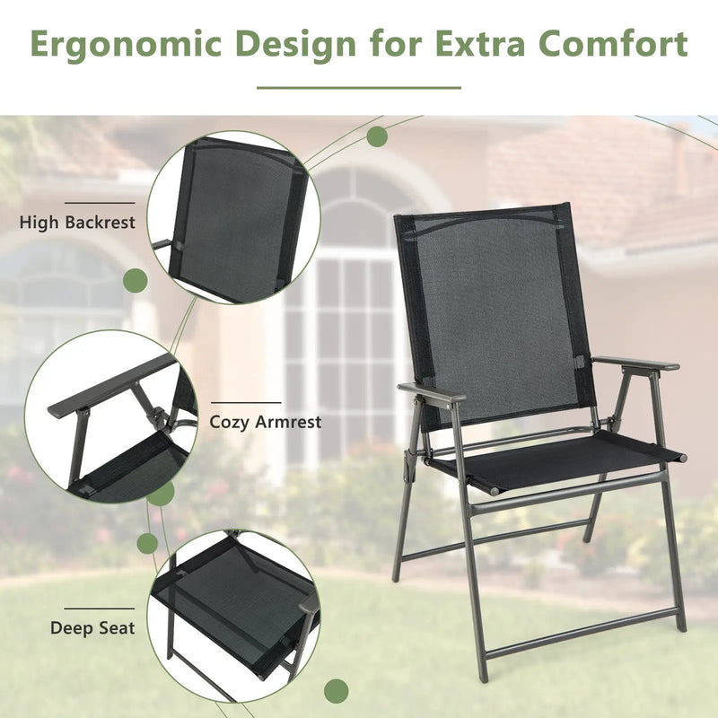 5-Piece Foldable Outdoor Dining Set for Backyard Garden Deck by DirectDeals