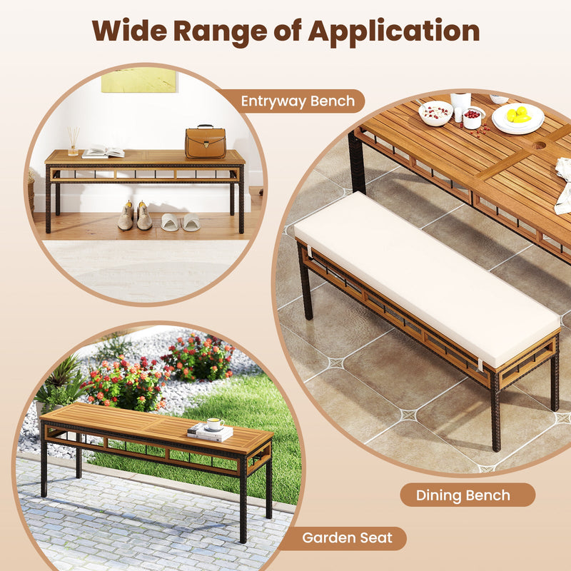 3 Pieces Acacia Wood Patio Dining Set for Deck and Backyard by DirectDeals