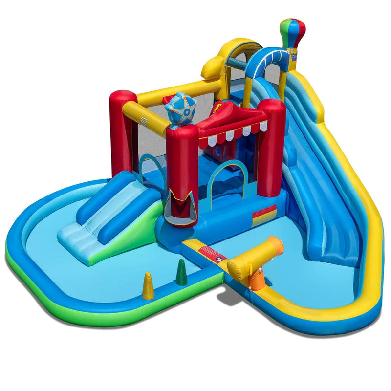 Inflatable Water Park with Splash Pool 50 Ocean Balls and 750W Blower by DirectDeals