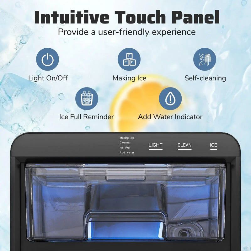 Countertop Nugget Ice Maker and Powerful Fruit Vegetable Juicer Combo for Refreshing Beverages by DirectDeals