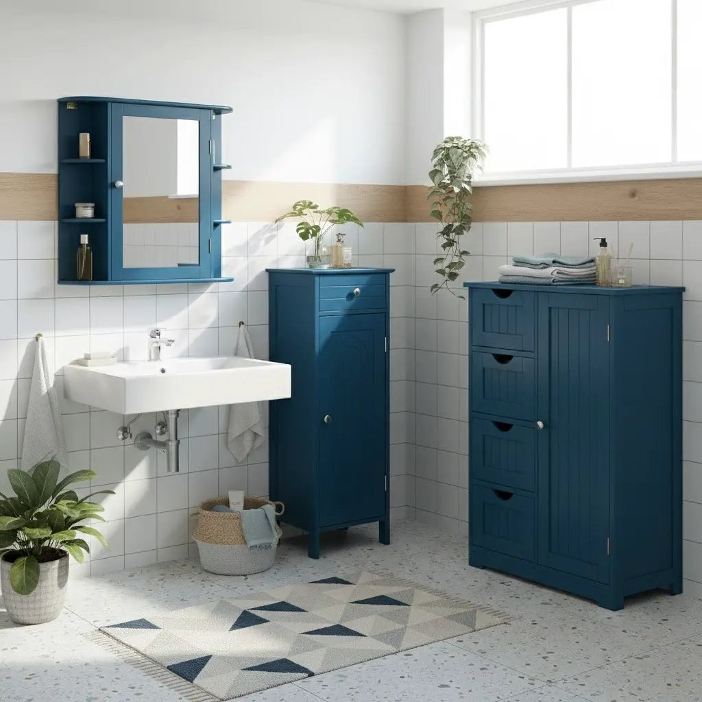 Bathroom Cabinets - Prussian Blue Collection by DirectDeals
