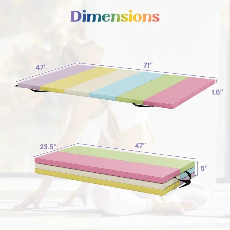 Yoga Set: Gymnastics Mat+Folding Gymnastics Balance Beam by DirectDeals
