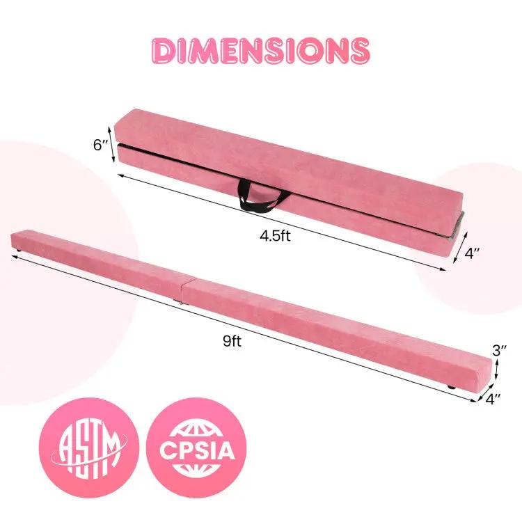 Yoga Set: Gymnastics Mat+Folding Gymnastics Balance Beam by DirectDeals