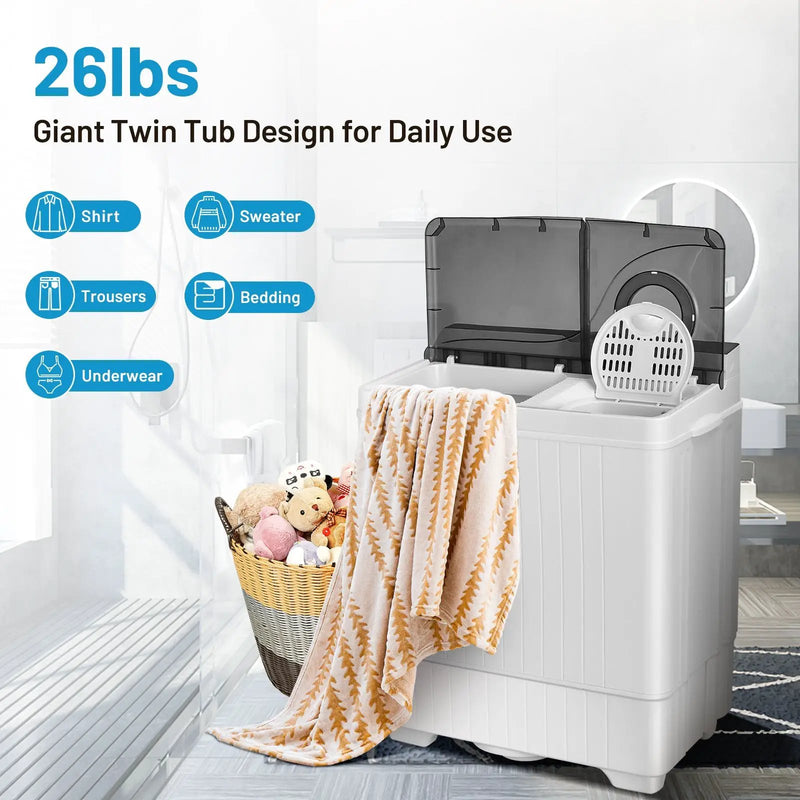 Compact Washer and Dryer Laundry Combo for Fast Household Laundry by DirectDeals
