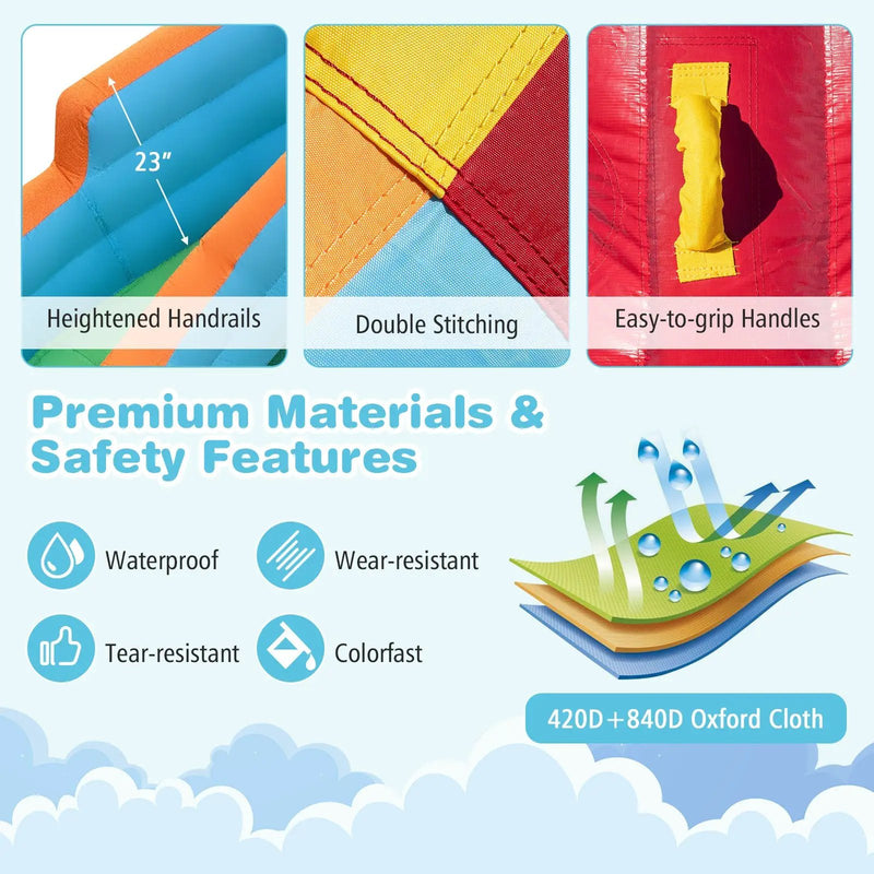 Inflatable Water Slide Park 6-in-1 Giant Bounce House without Blower costway5 by DirectDeals