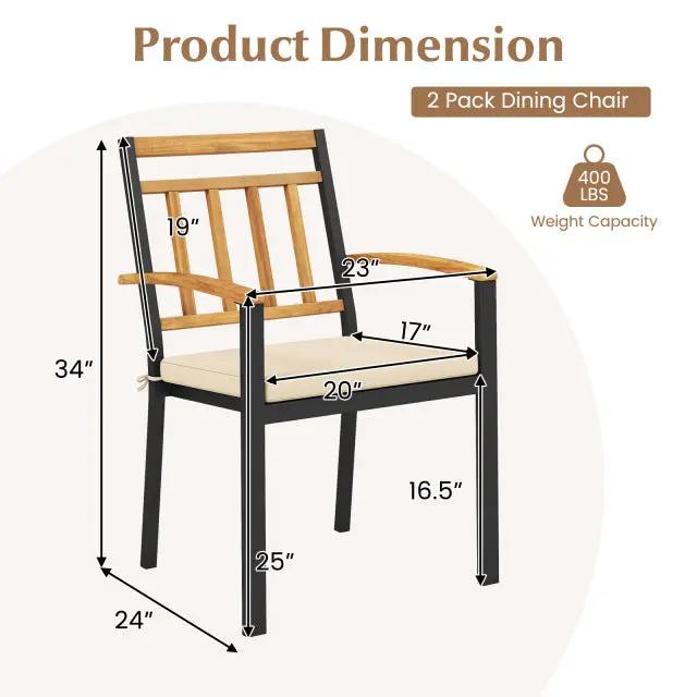 63 Inch Outdoor Dining Table & Set of 4 Patio Dining Chairs by DirectDeals