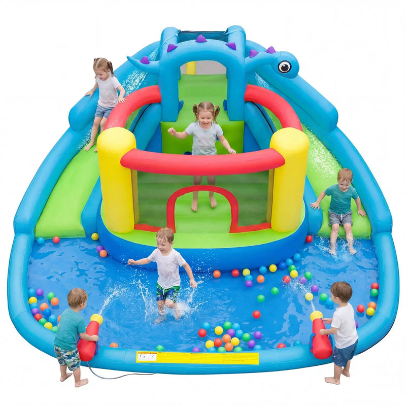 Inflatable Water Slide Park Dinosaur-themed Kids Inflatable Bounce House by DirectDeals