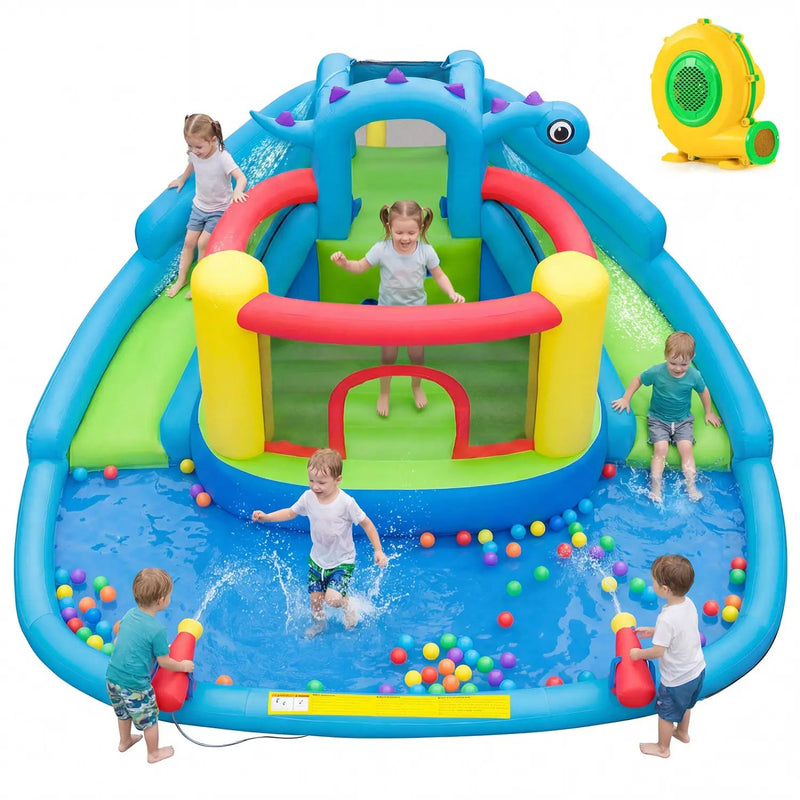 Dinosaur-themed Inflatable Water Slide Park Kids Inflatable Bounce House by DirectDeals