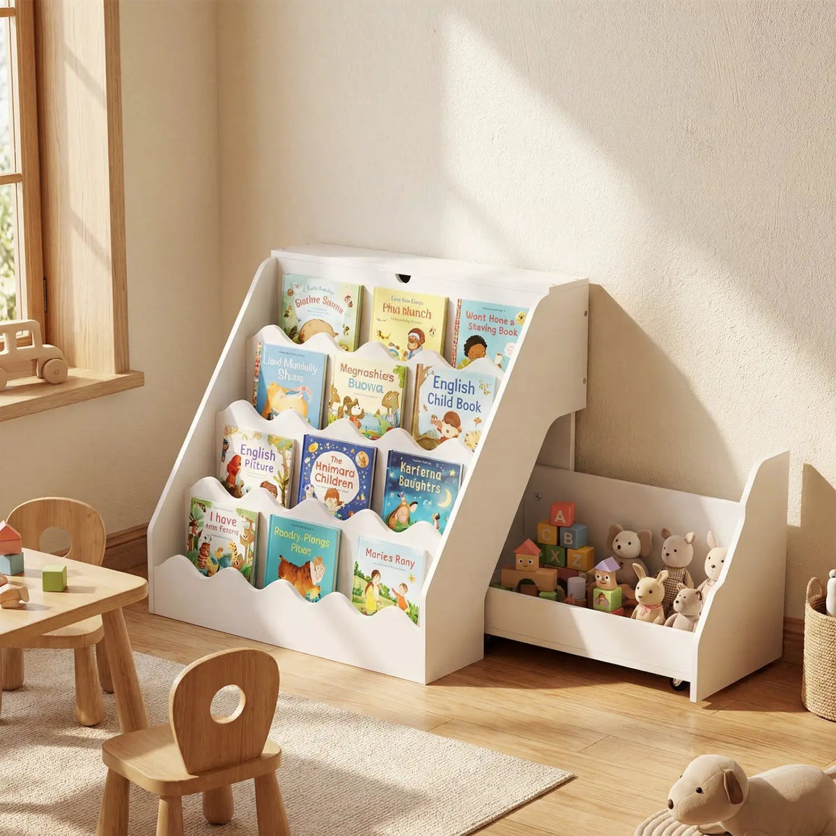 2-In-1 Kids Bookshelf & Toy Storage Organizer by DirectDeals