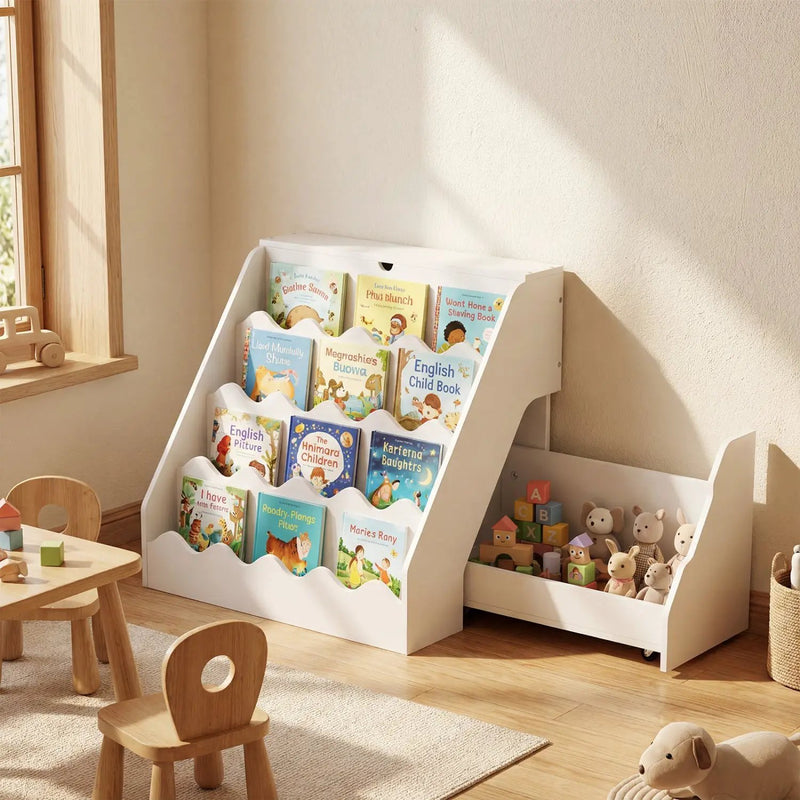2-In-1 Kids Bookshelf & Toy Storage Organizer by DirectDeals