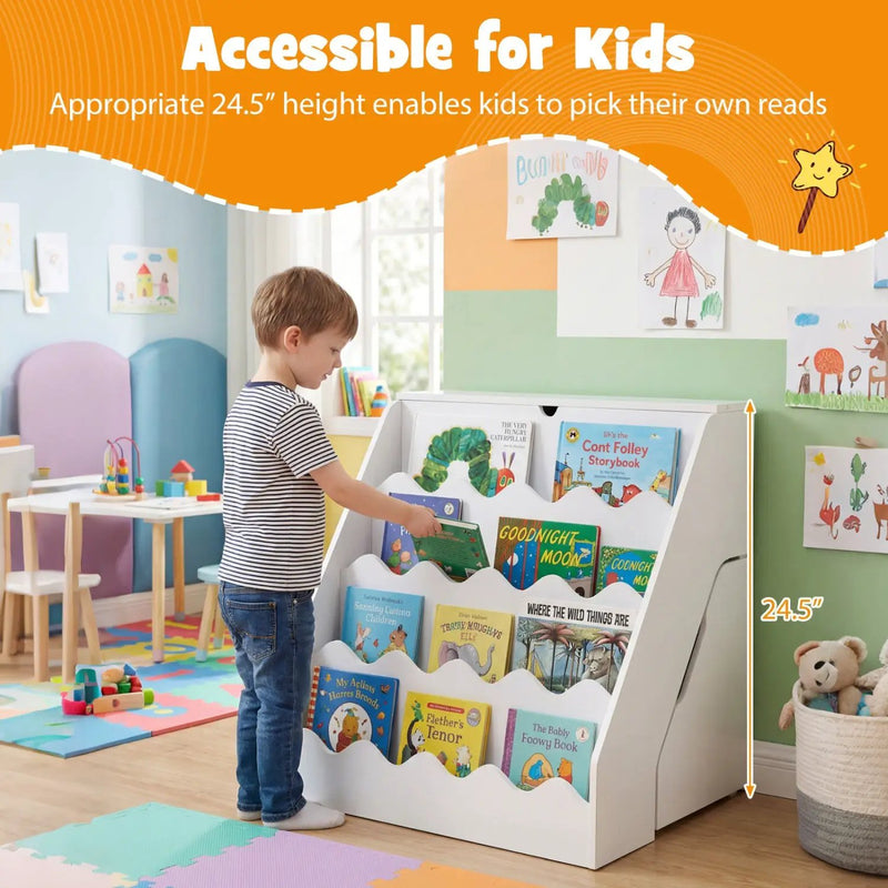2-In-1 Kids Bookshelf & Toy Storage Organizer by DirectDeals
