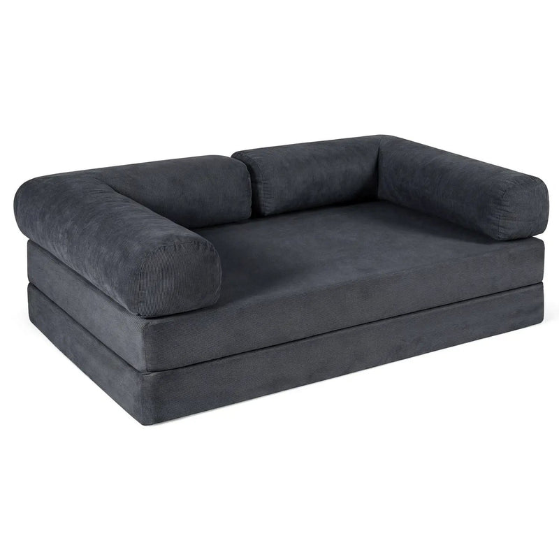 4-in-1 Convertible Folding Sofa Bed with Comfy Corduroy Cover by DirectDeals
