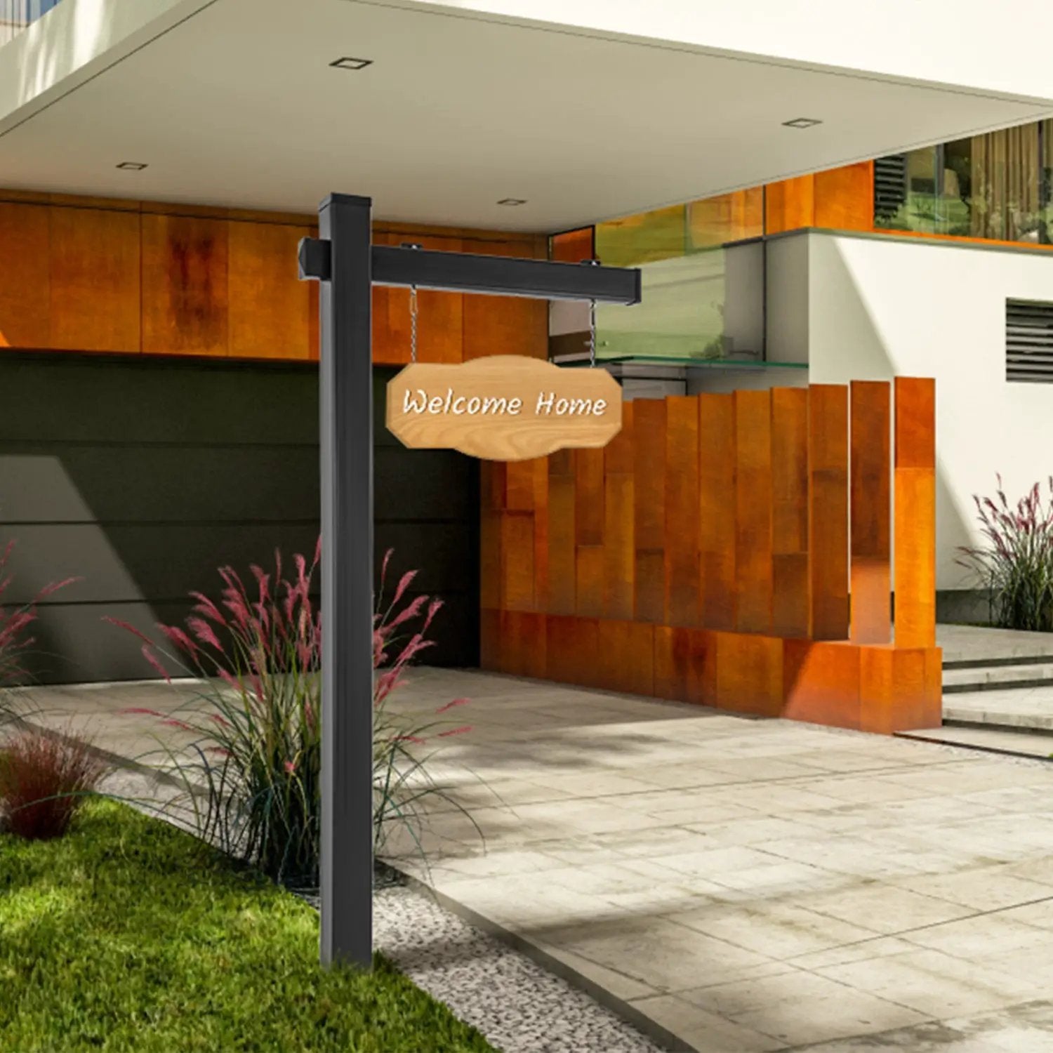 Set of 2 6 Feet Vinyl UPVC Real Estate Realtor Yard Sign Post by DirectDeals