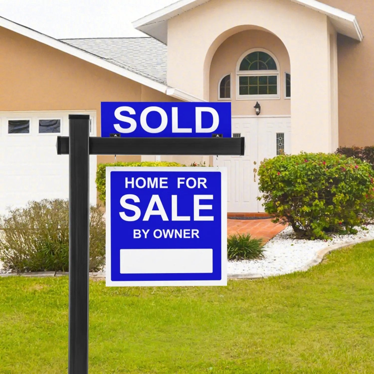 Set of 2 6 Feet Vinyl UPVC Real Estate Realtor Yard Sign Post by DirectDeals