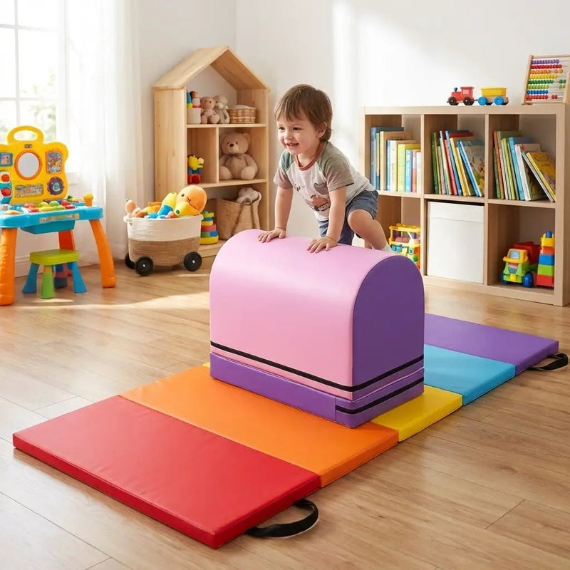 Yoga Set: Gymnastics Vaulting Box + Gymnastics Mat by DirectDeals