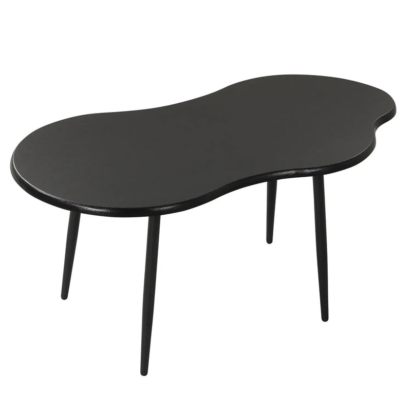 Cloud Shape Coffee Table 39.5 inch Irregular Center Table with Metal Frame by DirectDeals