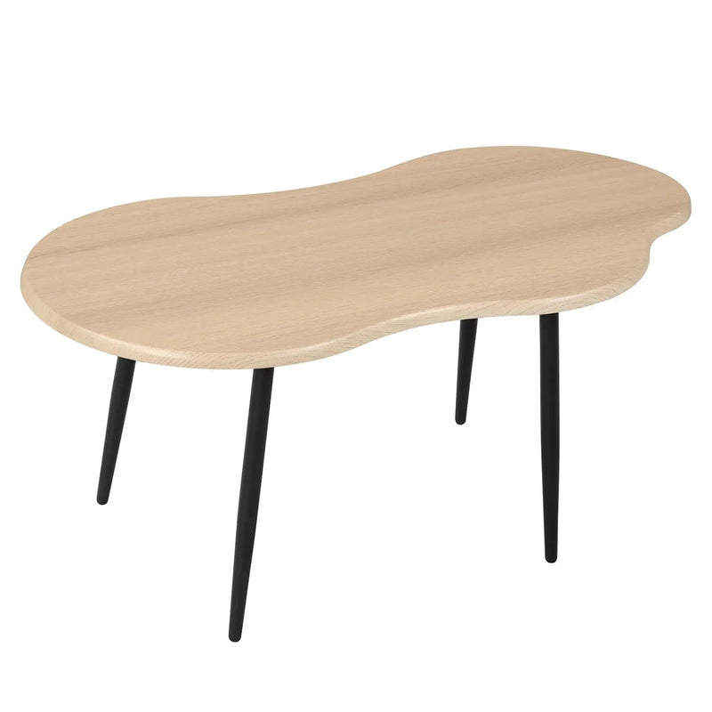Cloud Shape Coffee Table 39.5 inch Irregular Center Table with Metal Frame by DirectDeals