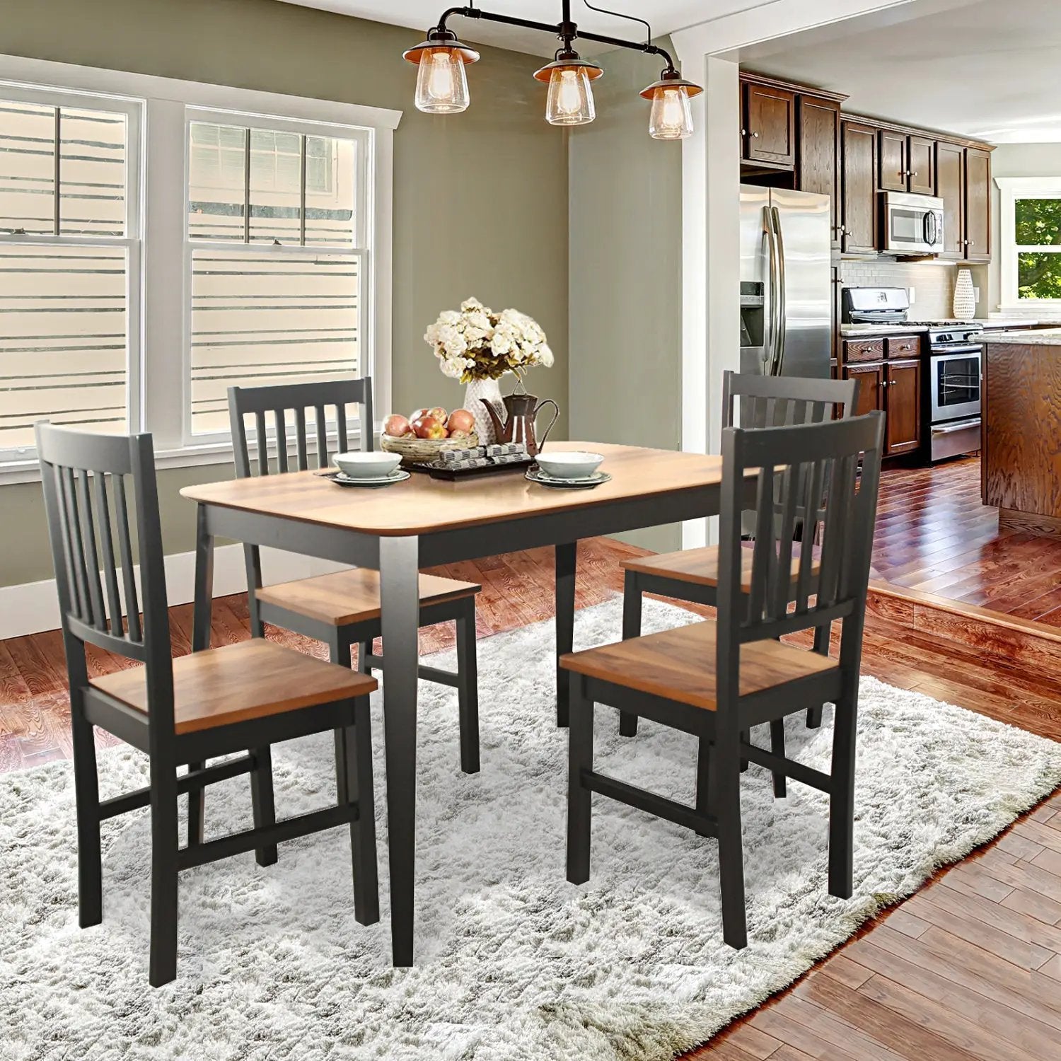 Dining Table and Chair Set Home Kitchen Furniture Tables Chairs Set by DirectDeals