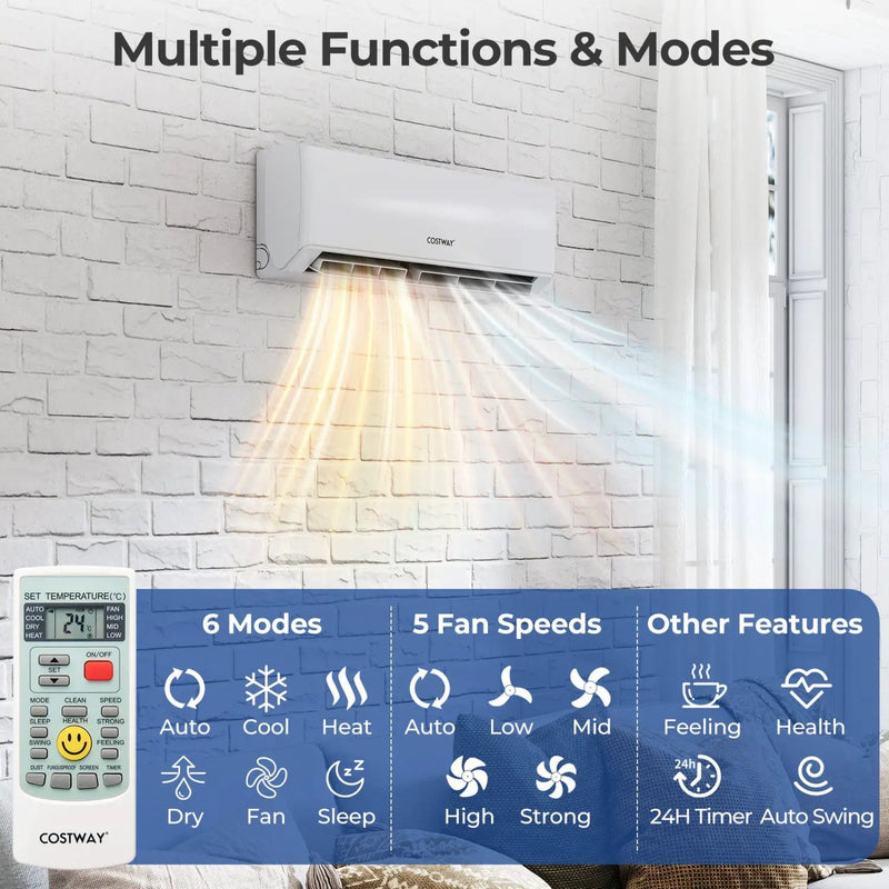 UltrEco Series 24000 BTU 2 Zone 23 SEER2 Mini Split Air Conditioner Wifi Enabled with Heat Pump by DirectDeals
