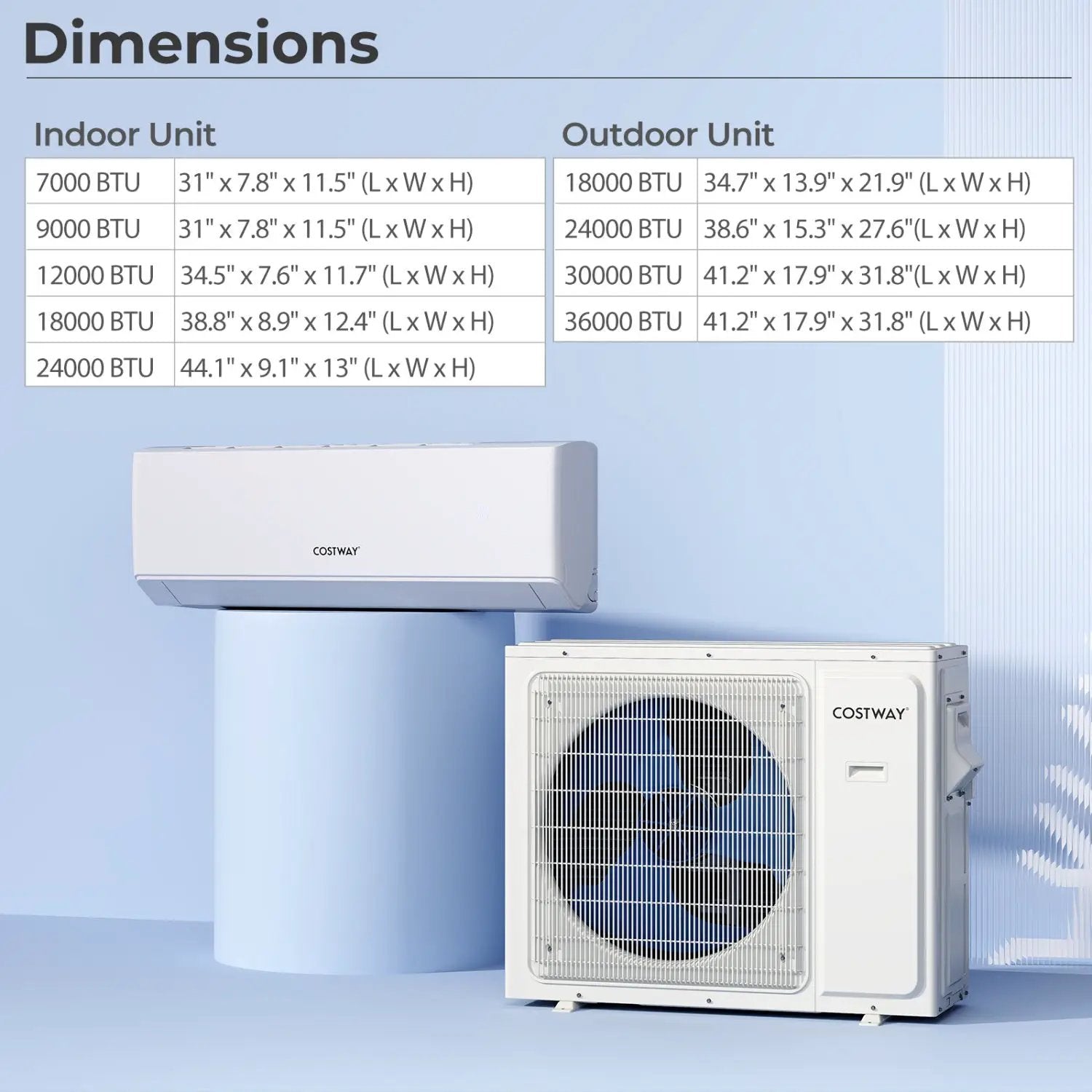 UltrEco Series 24000 BTU 3 Zone 23 SEER2 Mini Split Air Conditioner Wifi Enabled with Heat Pump by DirectDeals