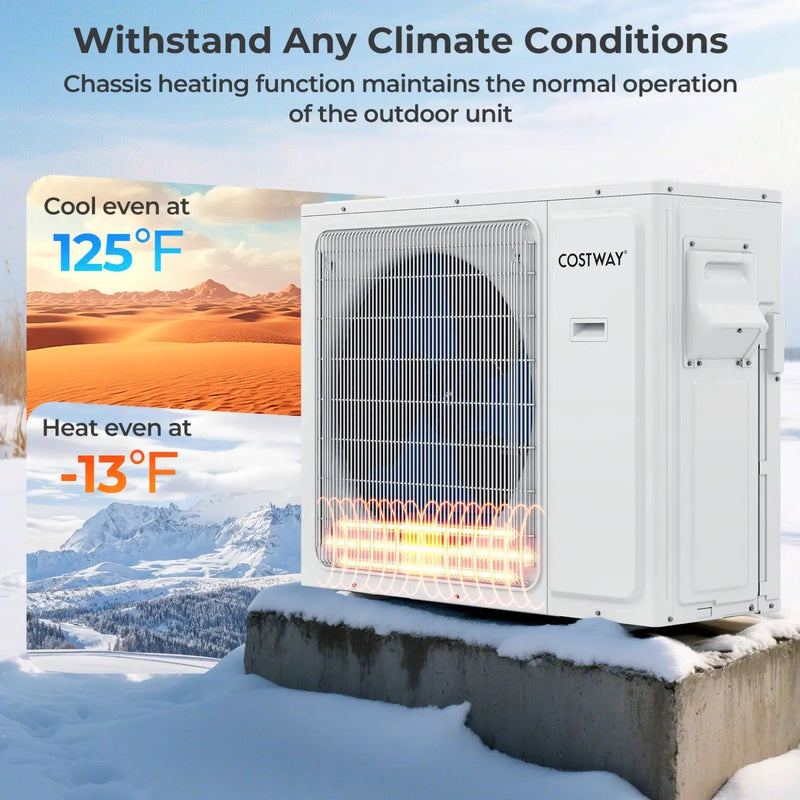 UltrEco Series 24000 BTU 3 Zone 23 SEER2 Mini Split Air Conditioner Wifi Enabled with Heat Pump by DirectDeals