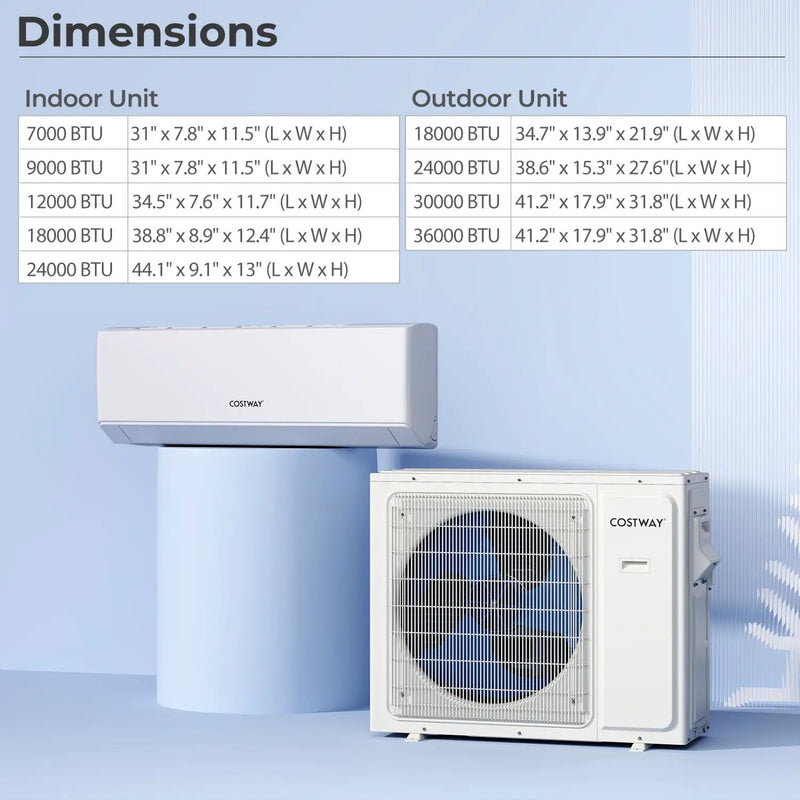 UltrEco Series 24000 BTU 3 Zone 23 SEER2 Mini Split Air Conditioner Wifi Enabled with Heat Pump by DirectDeals