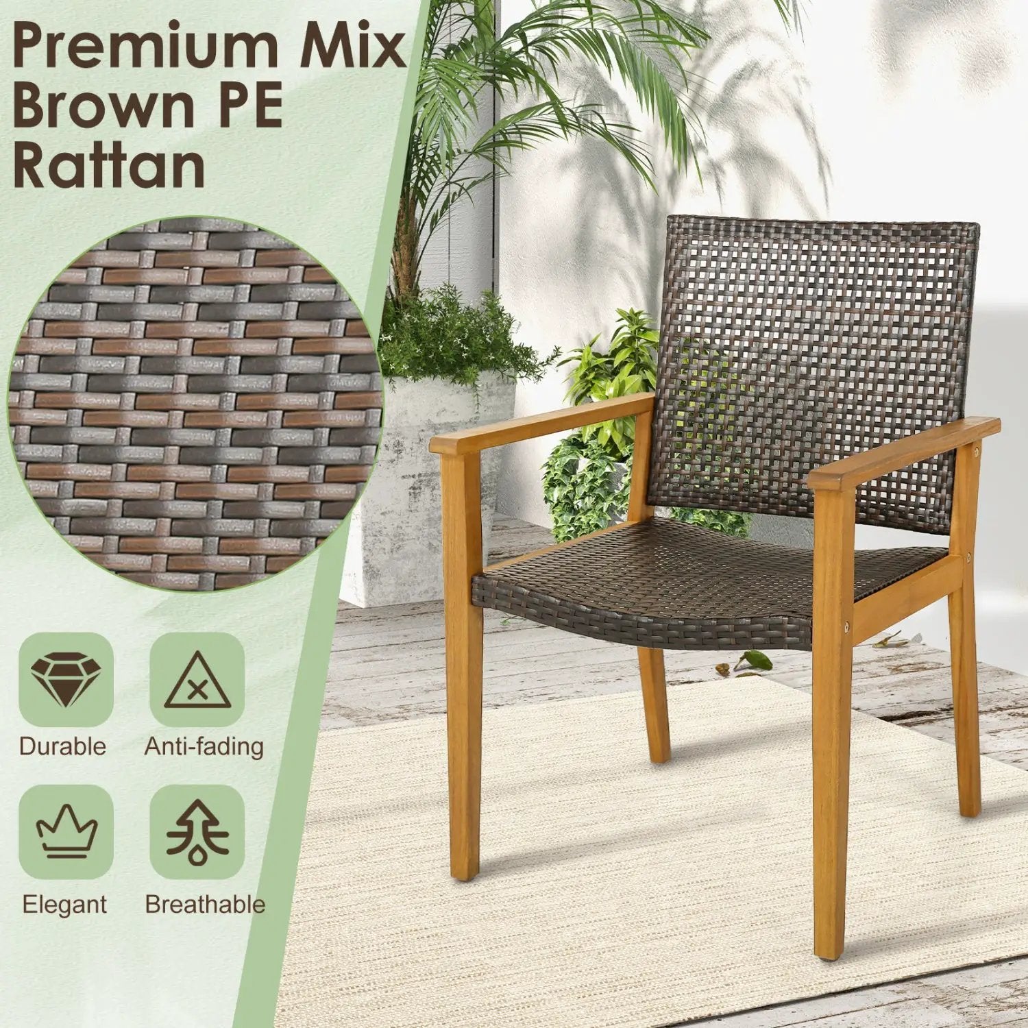 9-Piece Expandable Patio Dining Set for Deck and Garden by DirectDeals