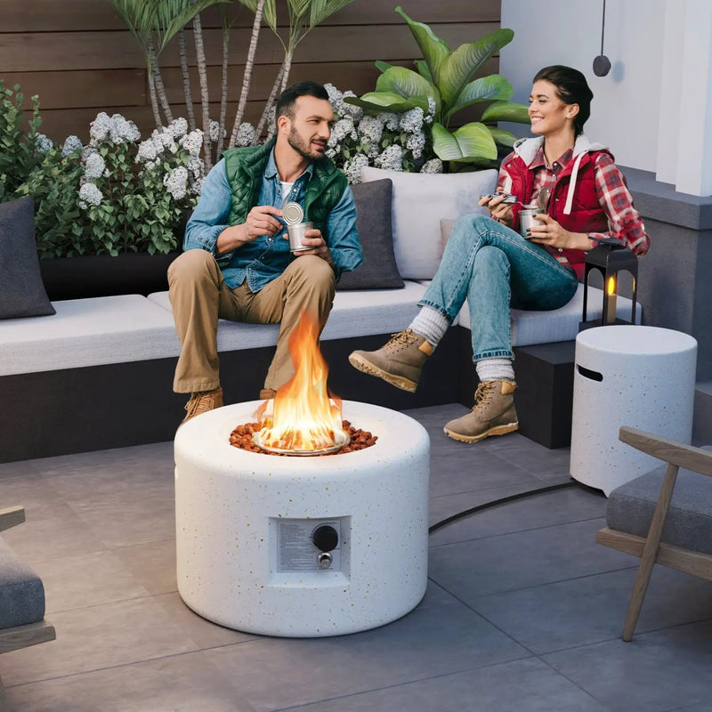 40 000 BTU Fire Pit Table Set with Hideaway Tank Holder by DirectDeals