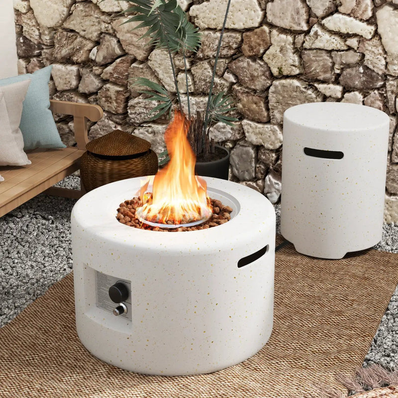 40 000 BTU Fire Pit Table Set with Hideaway Tank Holder by DirectDeals
