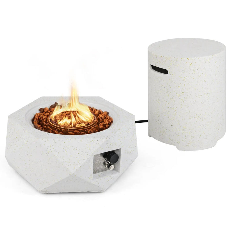 40 000 BTU Fire Pit Table Set with Stainless Steel Burner by DirectDeals